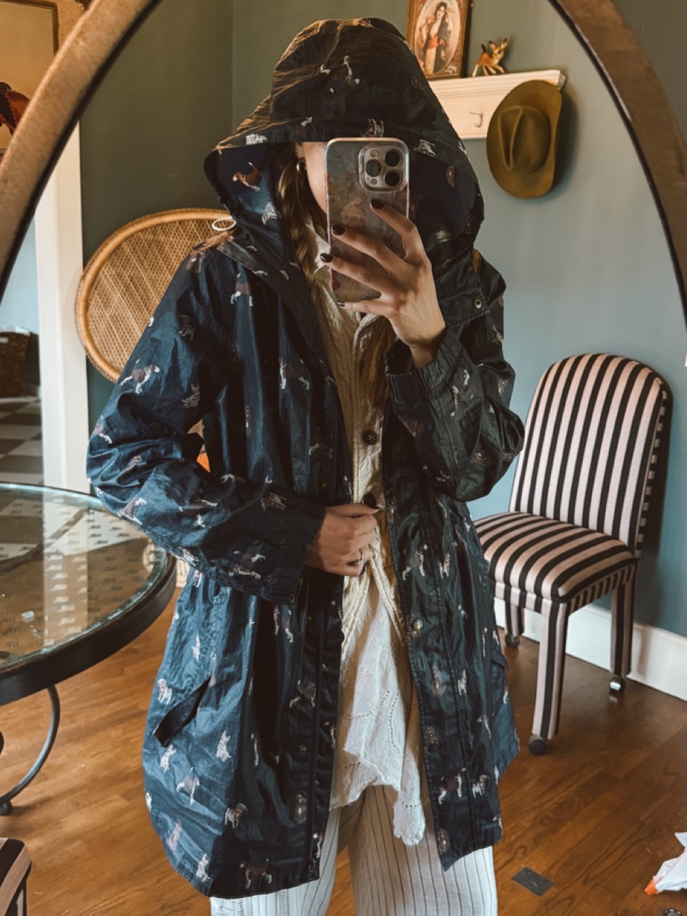Joules Right as Rain Collection Dog waterproof breathable Raincoat sz 14